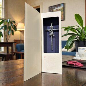 Vintage Keepsake Cross Gift, Child Jesus Crucifix, Baptism First Communion